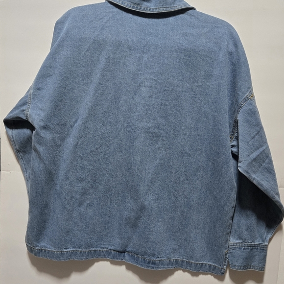 NWT, REPUBLIC Denim Lace-Up Pullover. Size M - Picture 7 of 9